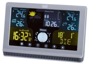 Digital Weather Station Trevi ME 3P70 External Sensor/Radio/Color LCD Indoor/Outdoor Gray