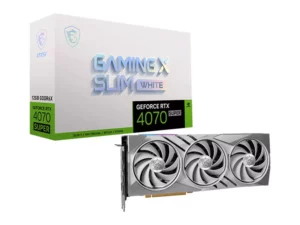 MSI GeForce RTX 4070 SUPER 12GB GAMING X SLIM WHITE GDDR6X HDMI/3xDP DX12U PCIe 4.0 TWIN TORX FAN 4